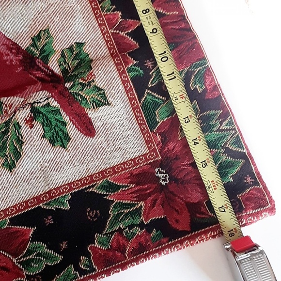 Christmas Cardinals Tapestry Pillow Covers 17 inch Set of 2 - Picture 6 of 10